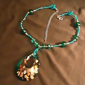 Murano Glass Necklace Millefiori NWOT